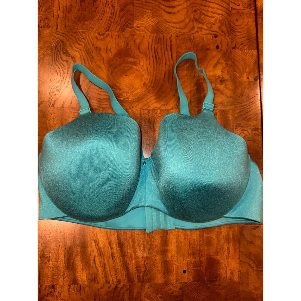 CACIQUE Lightly Lined No Wire Teal Green Turquoise Bra - Size 40DDD